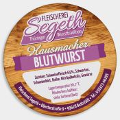 Wurstglas-Etiketten -Blutwurst-